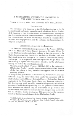 A MINERALIZED SPHERULITIC LIMESTONE IN THE
