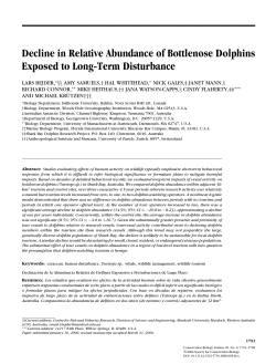 Decline in Relative Abundance of Bottlenose