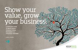 A SUPPLIER GUIDE TO MOVE FROM A TRANSACTIONAL