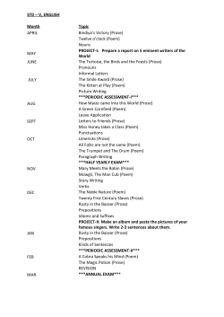Std-V Annual Syllabus - Krishnamurty World School