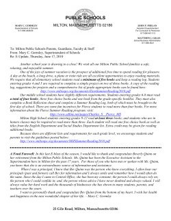 June 17, 2010 - Milton Public Schools