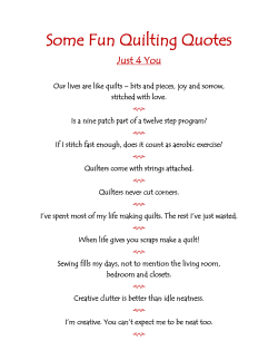 Some Fun Quilting Quotes