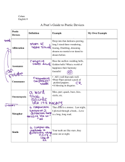 A Poet`s Guide to Poetic Devices