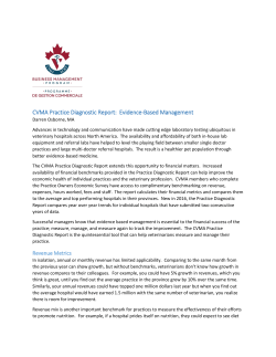 CVMA Practice Diagnostic Report: Evidence