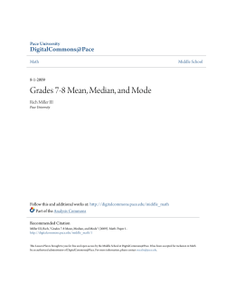 Grades 7-8 Mean, Median, and Mode