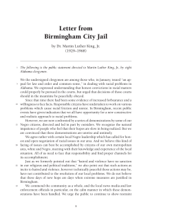 Letter from Birmingham City Jail