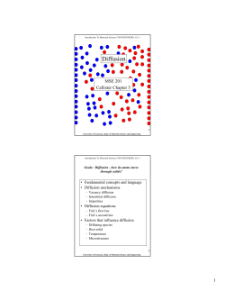 Chapter 5 Diffusion