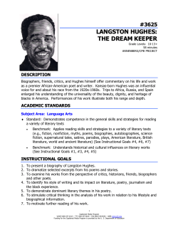 3625 langston hughes: the dream keeper