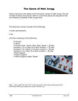 The Game of Mah Jongg