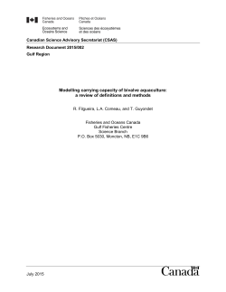Modelling carrying capacity of bivalve aquaculture: a review of