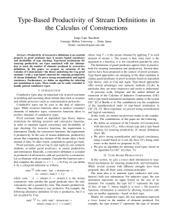 Type-Based Productivity of Stream Definitions in the Calculus of