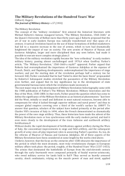 The Military Revolutions of the Hundred Years` War