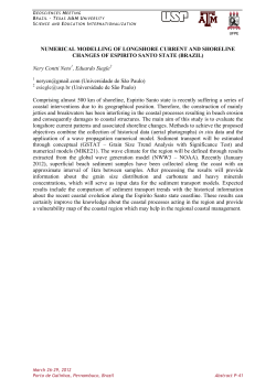 NUMERICAL MODELLING OF LONGSHORE CURRENT