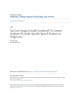 Are Love Songs Lyrically Gendered?