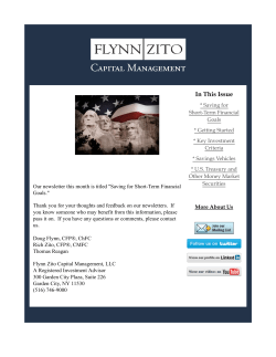 Saving for Short-Term Financial Goals