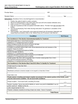 Handicapping Labio-Lingual Deviation (HLD) Index Report