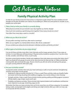 Family Physical Activity Plan