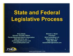 State and Federal Legislative Process