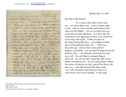 Mobile May 19, 1850 My Dear Little Somers, It is a great while Since