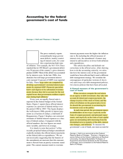 Accounting for the federal government`s cost of funds