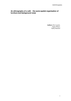 An ethnography of a cafe