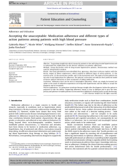 Accepting the unacceptable: Medication adherence and different