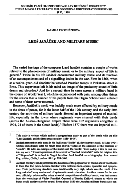 LEO&sect; JANACEK AND MILITARY MUSIC