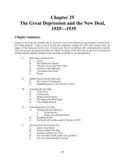Chapter 25 The Great Depression and the New Deal, 1929&mdash;1939