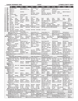 SUNDAY MORNING GRID 11/6/16 LATIMES.COM/TV TIMES