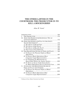the other lawyer in the courtroom: the prosecutor in to kill a