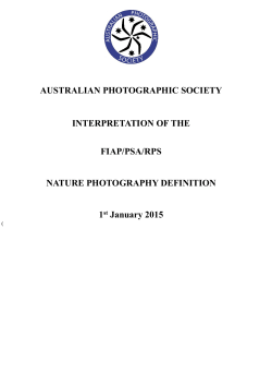 NATURE DEFINITION FIAP APS PSA RPS JAN 2015