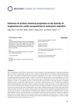 Influence of surface chemical properties on the - Beilstein