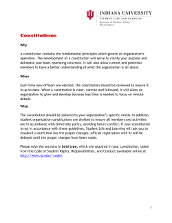 Constitutions - Division of Student Affairs