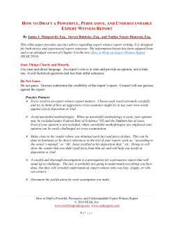 how to draft a powerful, persuasive, and understandable expert