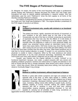 The FIVE Stages of Parkinson`s Disease