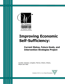 Improving Economic Self-Sufficiency