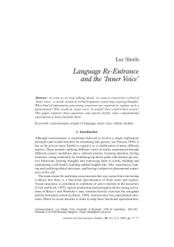 Language Re-Entrance and the `Inner Voice`