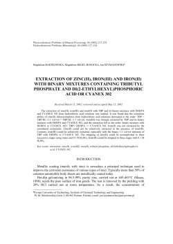 extraction of zinc(ii), iron(iii) and iron(ii) with binary mixtures