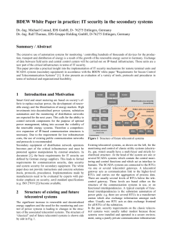 BDEW White Paper in practice: IT security in the