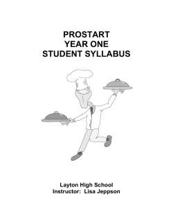 prostart year one student syllabus