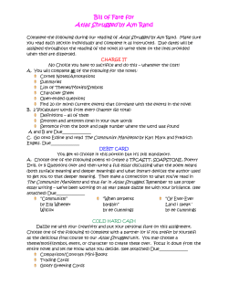 Bill of Fare for - Ayn Rand Institute