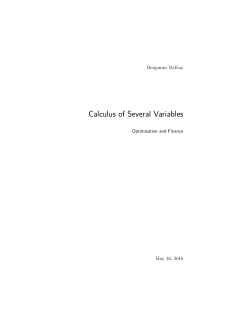 Calculus of Several Variables