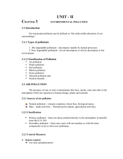 ENVIRONMENTAL POLLUTION - Sri Vidya College of Engineering