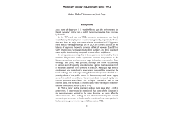 Monetary policy in Denmark since 1992