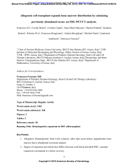 Allogeneic cell transplant expands bone marrow