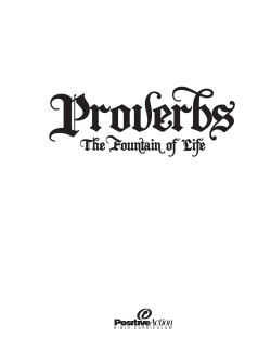 Proverbs: The Fountain of Life