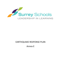 Earthquake Plan - Surrey Schools