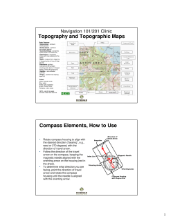 Topography and Topographic Maps Compass Elements, How to Use