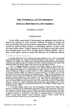 The Cinderella of Government: Judicial Reform in Latin America
