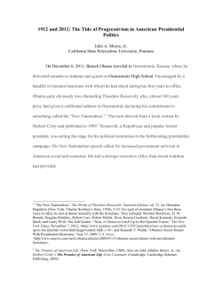 1912 and 2012 - Western Political Science Association